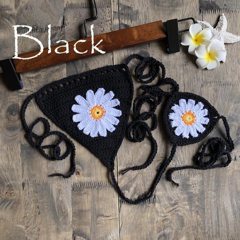 Handmade Crochet Flower Micro Bikini - Tops/ Bottoms